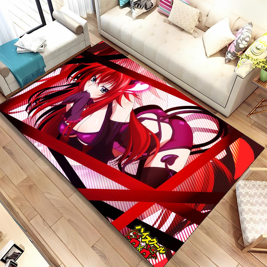 Sexy Girl High School DxD Anime Area Rug,Carpet for Home Living Room Bedroom Sofa Doormat Decor,kids Non-slip Floor Mat Gift