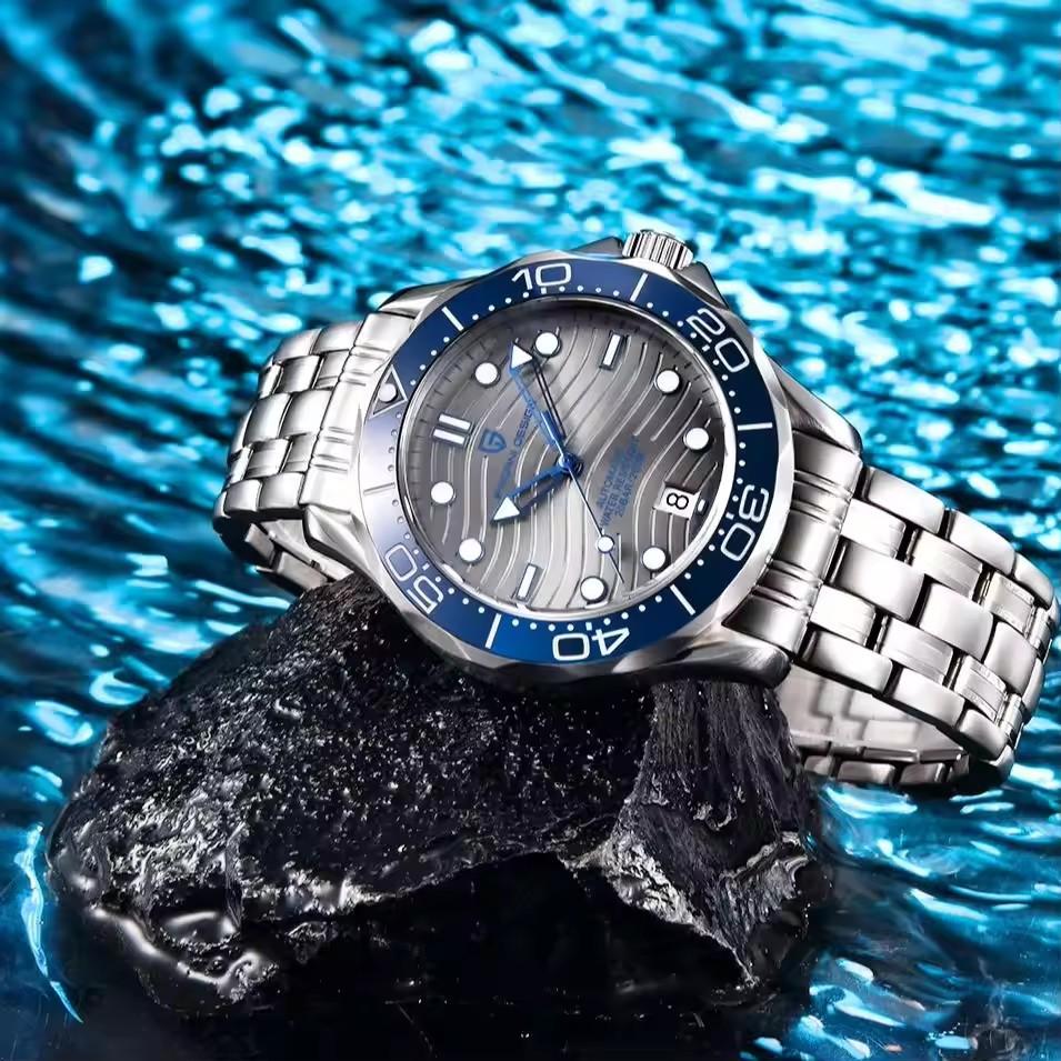 PAGANI DESIGN New Mechanical Luminous Ceramic Bezel Men Watch Luxury 316 All Steel Watch AR Sapphire Diving Japan Movt Man watch