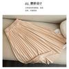 Spring Autumn Preppy Style Elegant Fashion Pleated Skirt Women Elastic Waist Solid Temperament All-match Skirts
