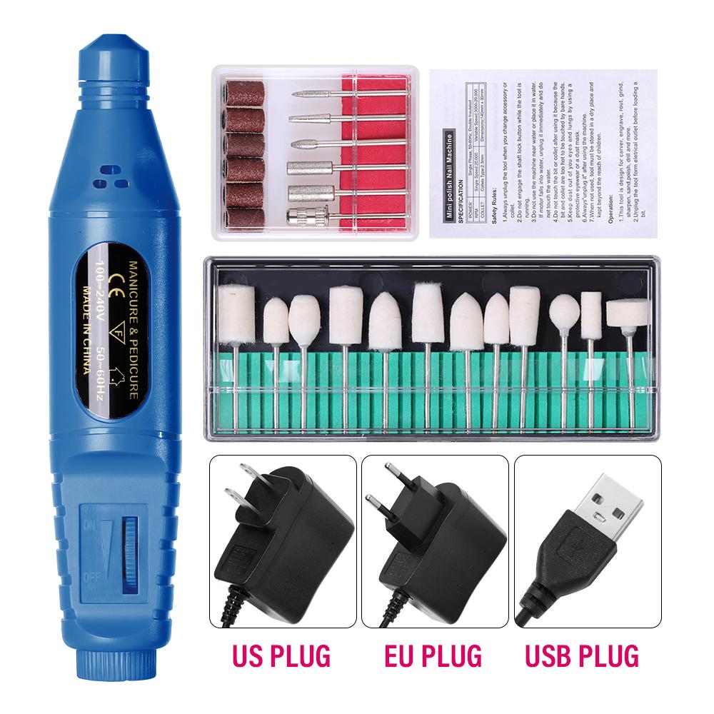 CNHIDS Professional Electric Nail Drill Machine Manicure Tools Pedicure Drill Set Portable Nail File Nail Drill Equipment