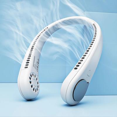 New 360° Portable Neck Fan 48 Vents Mini Wireless Fan 3 Speed Speed Bladeless USB Rechargeable Sports Cooling Fan for Outdoor Sports Travel