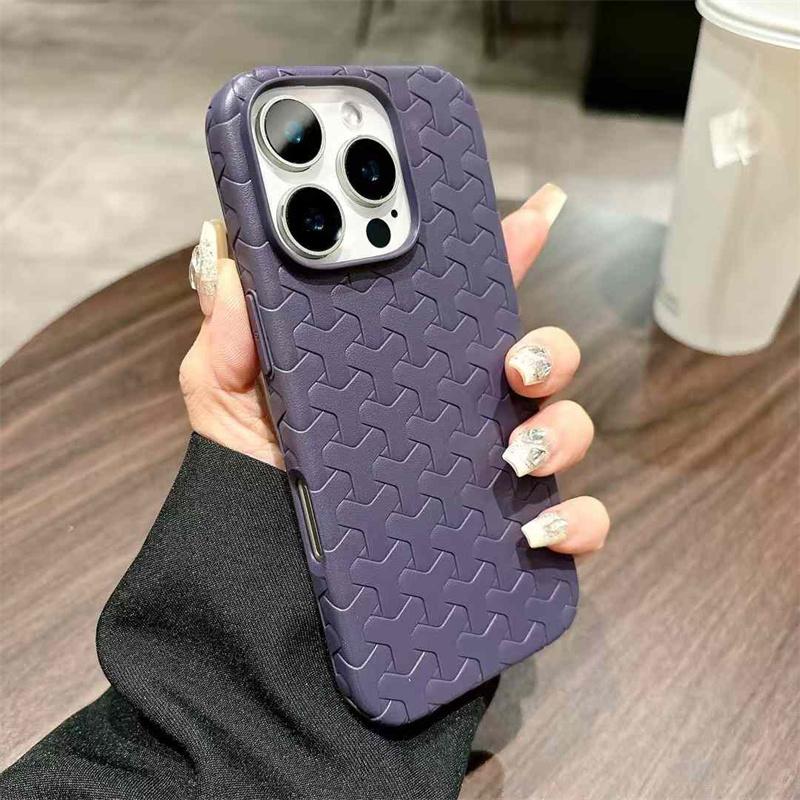 

Роскошный модный мягкий чехол для телефона TPU для iPhone 16 15 14 13 12 Pro Max противоударный чехол iPhone 16 Pro Max фиолетовый