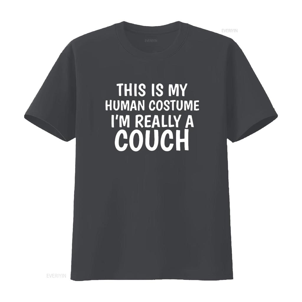 Mens This Is My Human Costume I M Really A Couch T Shirt Black X Large vintage Washed designer clothes Slightly Soft Stretched