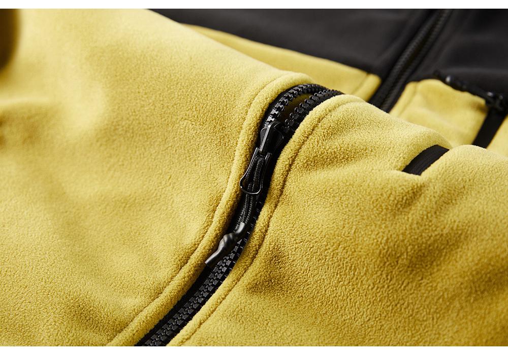 Men's Plus Size Sherpa Fleece Hoodie Jacket - Winter Outdoor Sports Patchwork Cardigan Outerwear