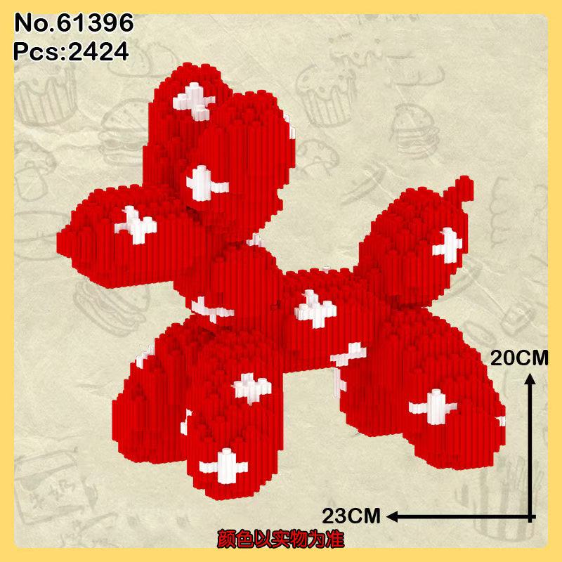 Small Particles Balloon Dog Connection Building Blocks DIY Assembled Colorful Mini Brick Toys Creative Birthday Gift Ornament