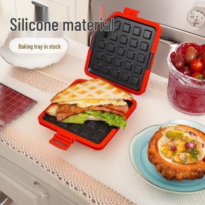 Waffle Sandwich Maker: Microwave-Safe Baking Pan for Breakfast