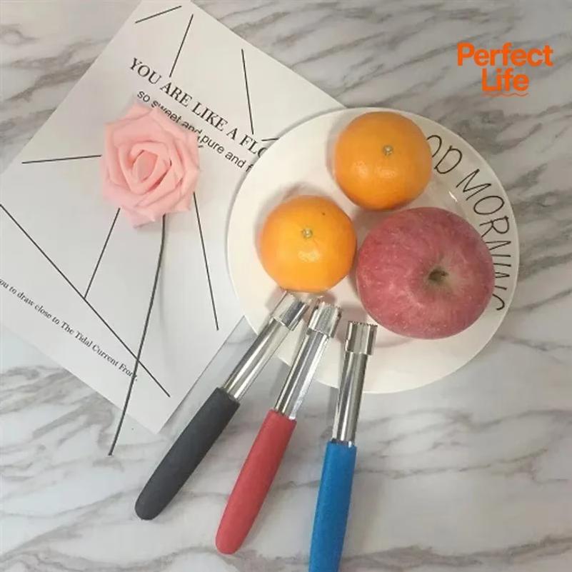 Descorazonador de manzanas, deshuesador de peras, deshuesador de frutas, fácil de quitar semillas, pimienta, quitar el hueso, herramienta de cocina, utensilio
