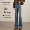 Calças de Jeans Micro-Flare de Cintura Alta Femininas