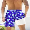 Quick Drying Men's Beach Shorts with Adjustable Drawstring High Waist, Lightweight and Comfortable In Summer 3D Digital Printing