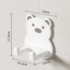 Little Bear Hair Dryer Holder Easy Install Wall-Mounted No-Drill Bathroom Organizer For Electric Blow Dryers