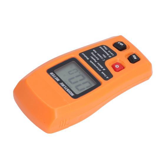 Wood Moisture Meter High Accuracy 4 Modes Orange Moisture Detector for Medicinal Building Materials Paper Cartons