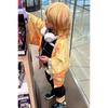 Agatsuma Zenitsu Cosplay Costume Wig Haori Embroidery Top Elastic Pants Belt Rose Net Cos Halloween Christmas Gift