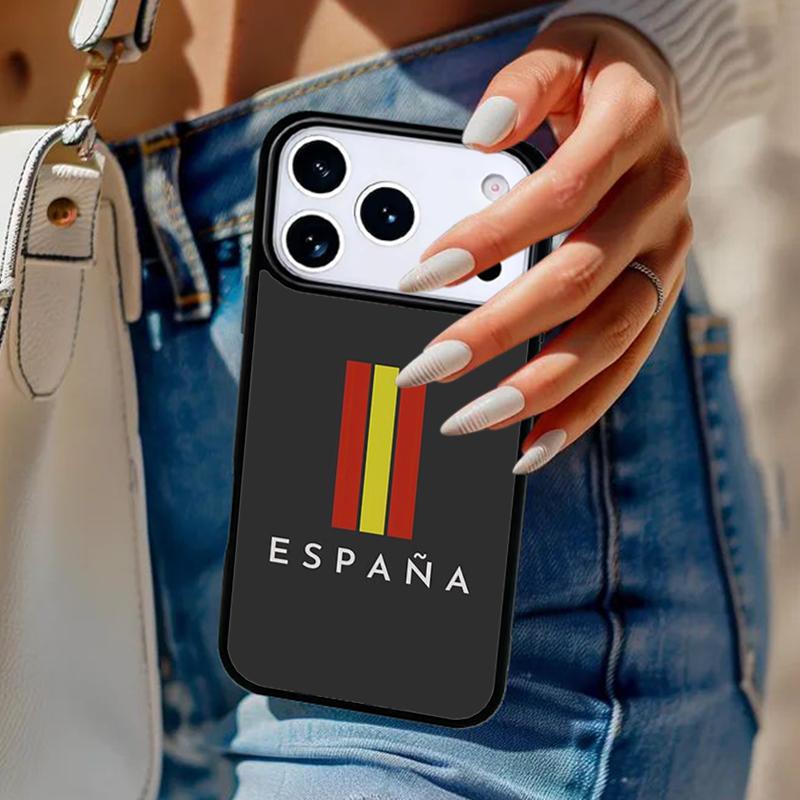 Spain Spanish Flag Phone Case For iPhone 17 Air 14 15 13 12 Max Cover For Apple 16e 11 Pro Max Plus Coque