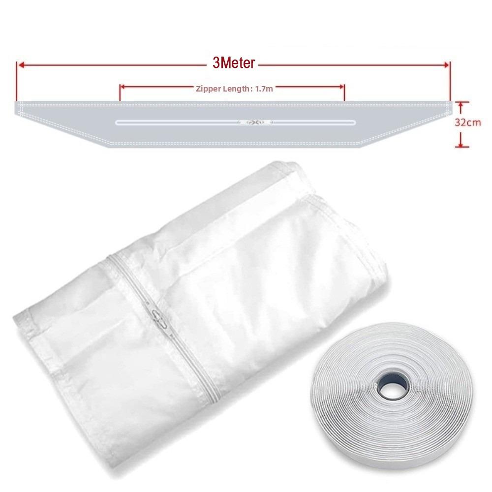 Nylon Portable AC Seal Zipper Closure Air Conditioner Seal New Exhaust Hose Seal  Portable AC Use
