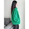 2026 Winter Women's Green Plush Fleece Jacket - Cozy, Loose, Thickened Outerwear