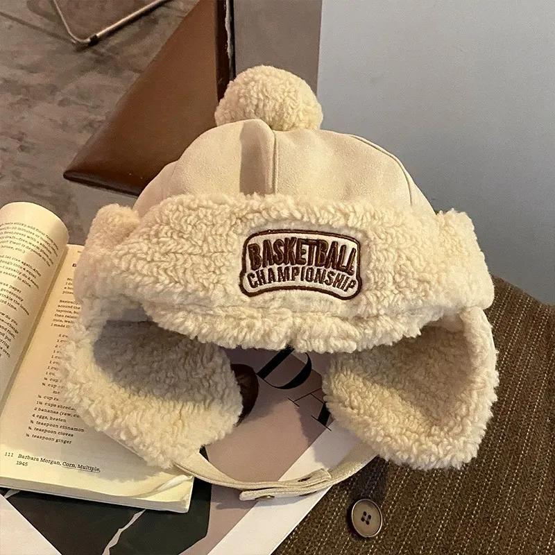 WTEMPO Autumn/Winter Plush Bomber Hats Women Plush Velvet Warm Ear Protection Hats Outdoor Skiing Cycling Hats