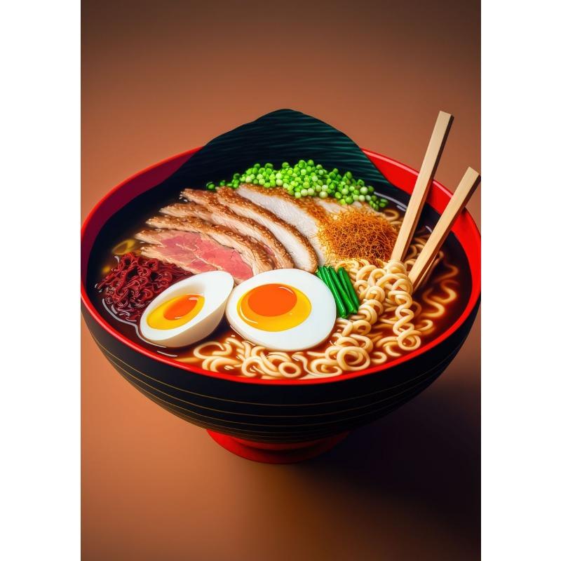 Japanese Food Ramen Noodles Posters and Prints Canvas Printing Modern Wall Art Picture for Cuisine Room Restaurant Decoration