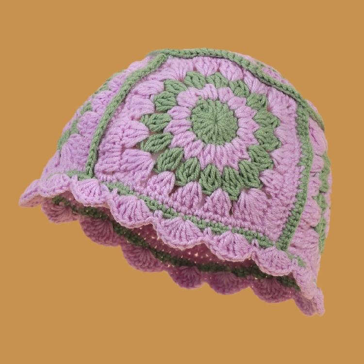 Vacation Floral Hat Handmade Bucket Hat Surprise Gift for Schoolgirls Girlfriend