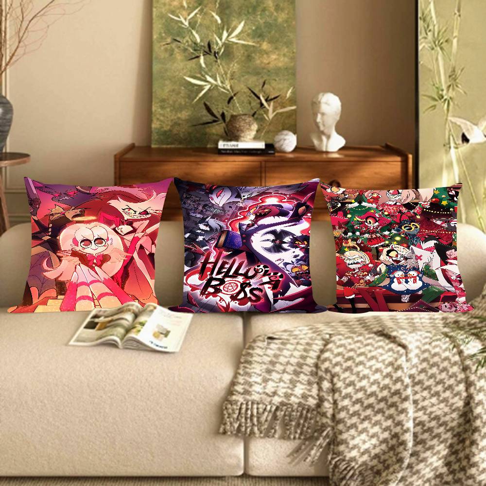 Hazbin HHotels Angel Dust Alastor Pillow Cushion Cover Pillowcase Living Room Sofa Home Decor Customized