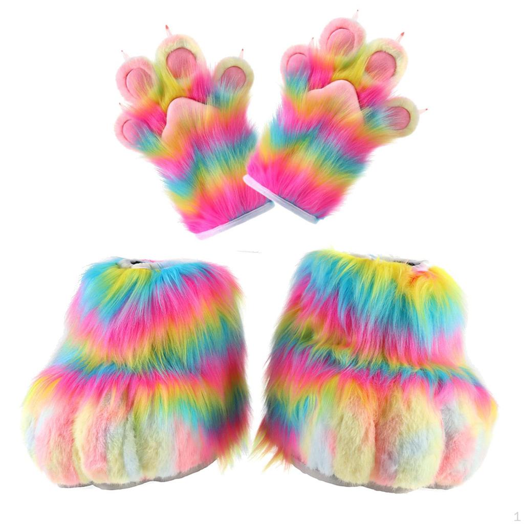 Cosplay Claw Gloves with Shoes Cute Hand for Halloween Stage Show