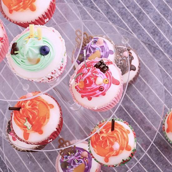 1 Set Cake Stand 3/4 Layers Transparent Round Large Capacity Easy Installation Acrylic Party Cupcake Tower Holder Wedding Supplies