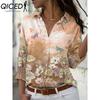 QICED 38 Color Women's Fashion Casual Long Sleeve POLO Neck Blouses & Shirts