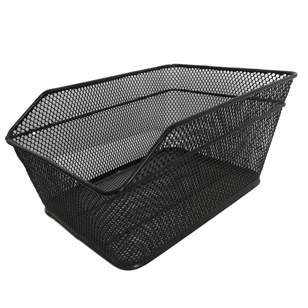Bike Basket Large Capacity Water Resistant High Load Bearing Sturdy Metal Rear Bike Basket