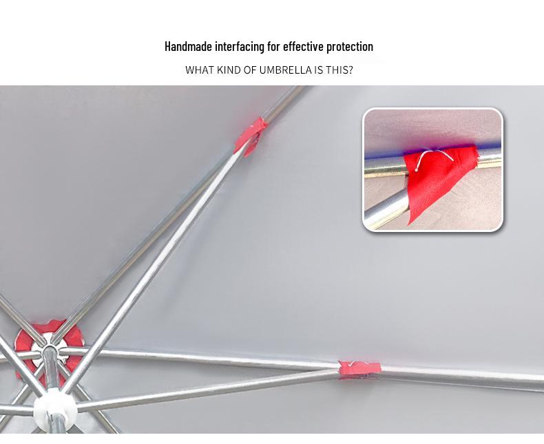 Foldable Outdoor Commercial Sunshade Umbrella with Tilt and Awning