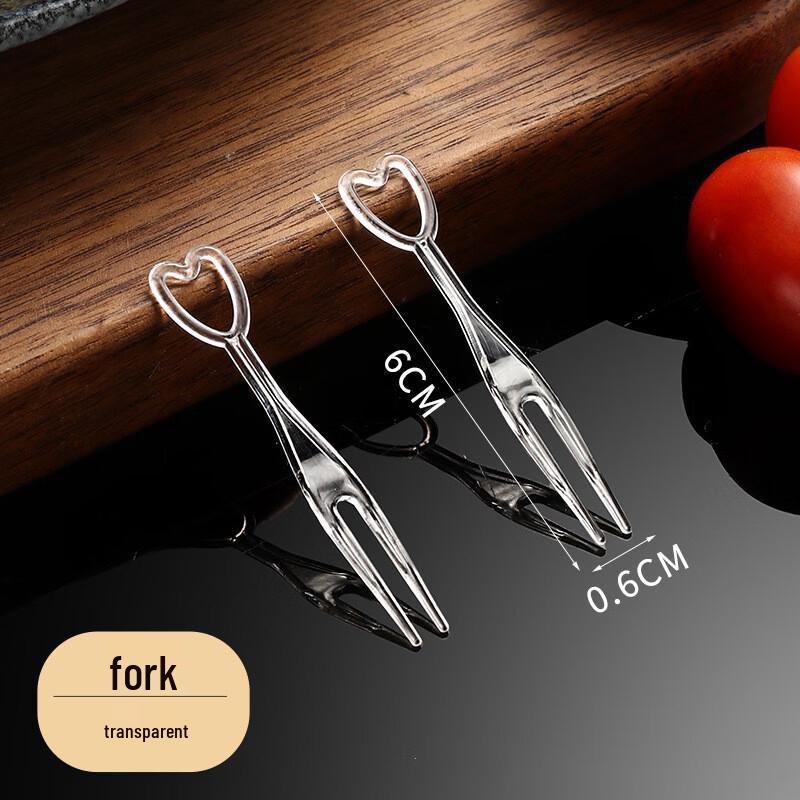 ZISIZ Disposable Individually Wrapped Plastic Fruit Forks