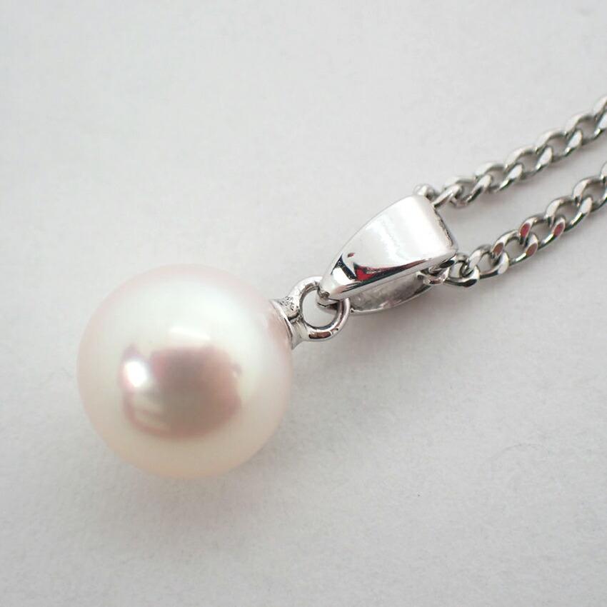 [Pre-owned] MIKIMOTO Pt850 Akoya Pearl 7.5mm Pendant/Necklace/j33-13