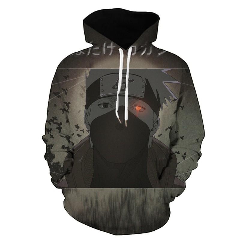 Naruto Kakashi Hoodie Men Women 3D Printed Unisex Long Sleeve Casual Sweatshirt Loose Fit Winter
