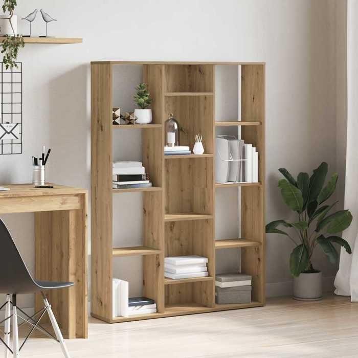 VidaXL Room Divider/Bookcase Artisan Oak 100x24x140 Cm, Book Cabinet, Separator, Storage Rack, 855843
