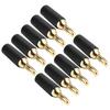 10Pcs Banana Plug 2.5mm Gold Plated Brass Solder Type Male Connector Accessory Set Kit
