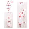 Women's Sexy Lingerie Naughty Nightingale Nurse Costume Babydoll Bodysuit with Headband