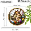 Acrylic Easter Bunny Suncatcher Stained Glass Effect Window Hanging Ornament Easter Lover Gifts