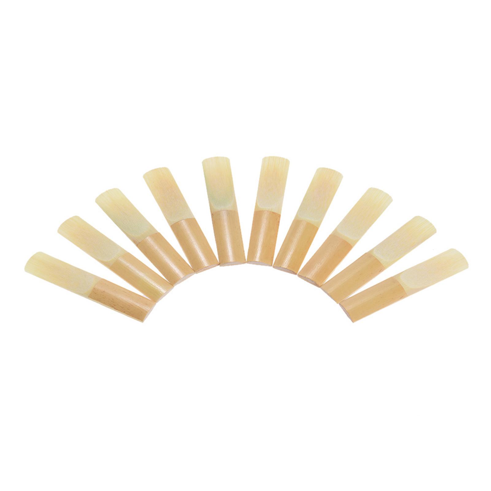 10pcs Bb Tenor Saxophone Sax Bamboo Reeds Strength 2.5 High Quality Bamboo Reeds For Bb Tenor Saxophone
