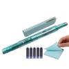 Press Fountain Pen with 5 Inks Cartridges 0.38mm Fine Tip Retractable Inks Pen Fountain Pen for Student Women Men