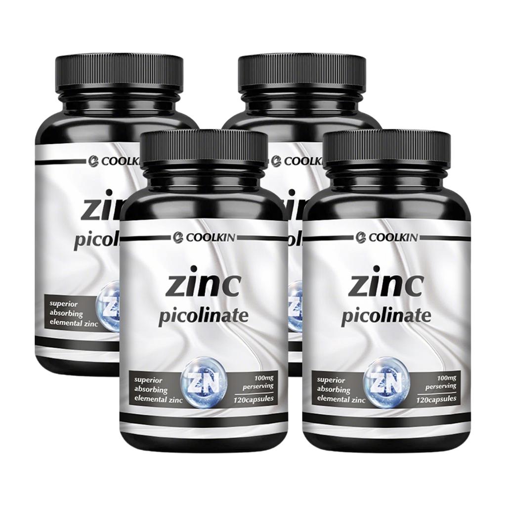 Coolkin Zinc Extract Capsules, 100 Mg Per Serving, non-GMO, Suitable for Both Men and Women, High Absorption Rate.