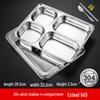Fan Gao 304 Stainless Steel Divided Lunch Tray