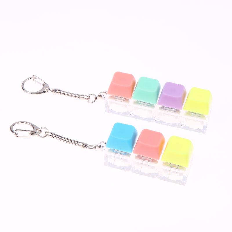 1Pcs Boys Girls Anti Stress Finger Keyboard Games Keychain Without Light 9 Keyboard Key Toy For Adults Antistress Toys