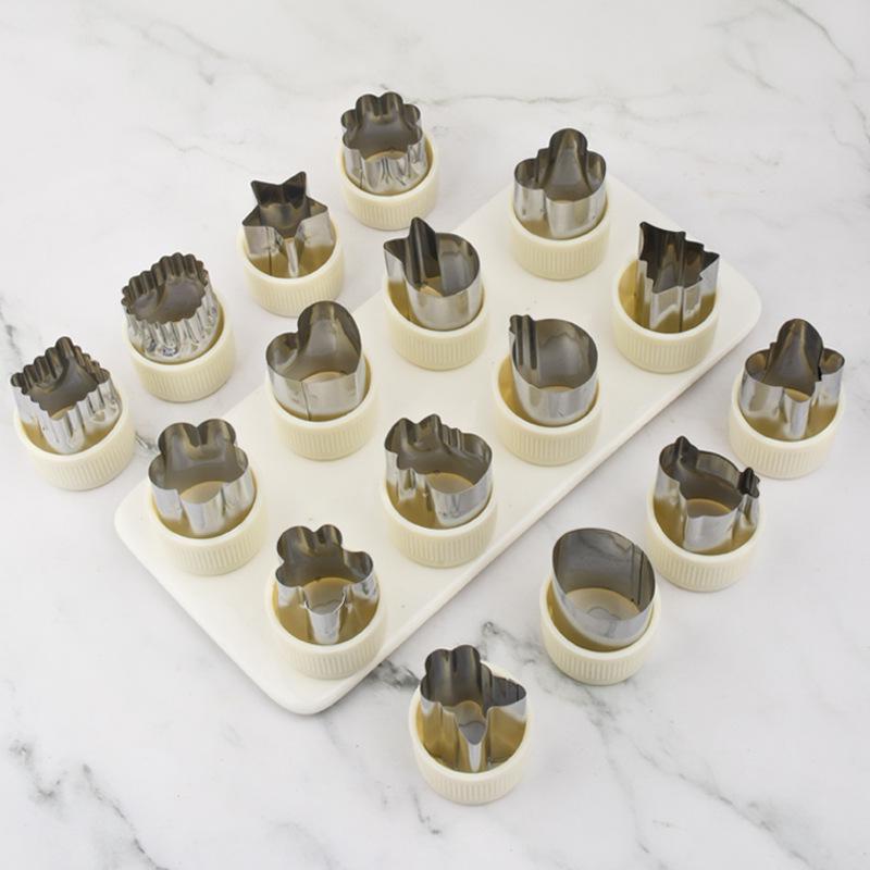 Baby Utensil Set: Embossed Wonton & Dumpling Molds, Biscuit & Noodle Flower & Butterfly Shapes.