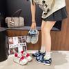 [Youshilai] Korean version of color matching mesh German training shoes for women's 2025 autumn new leisure sports lace-up single shoes for women