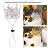 Fashion Adjustable Cord Pet Crown Lightweight Pet Party Sparkling Tiara Artificial Pearl Pet Grooming Pet Hats Dog Birthday
