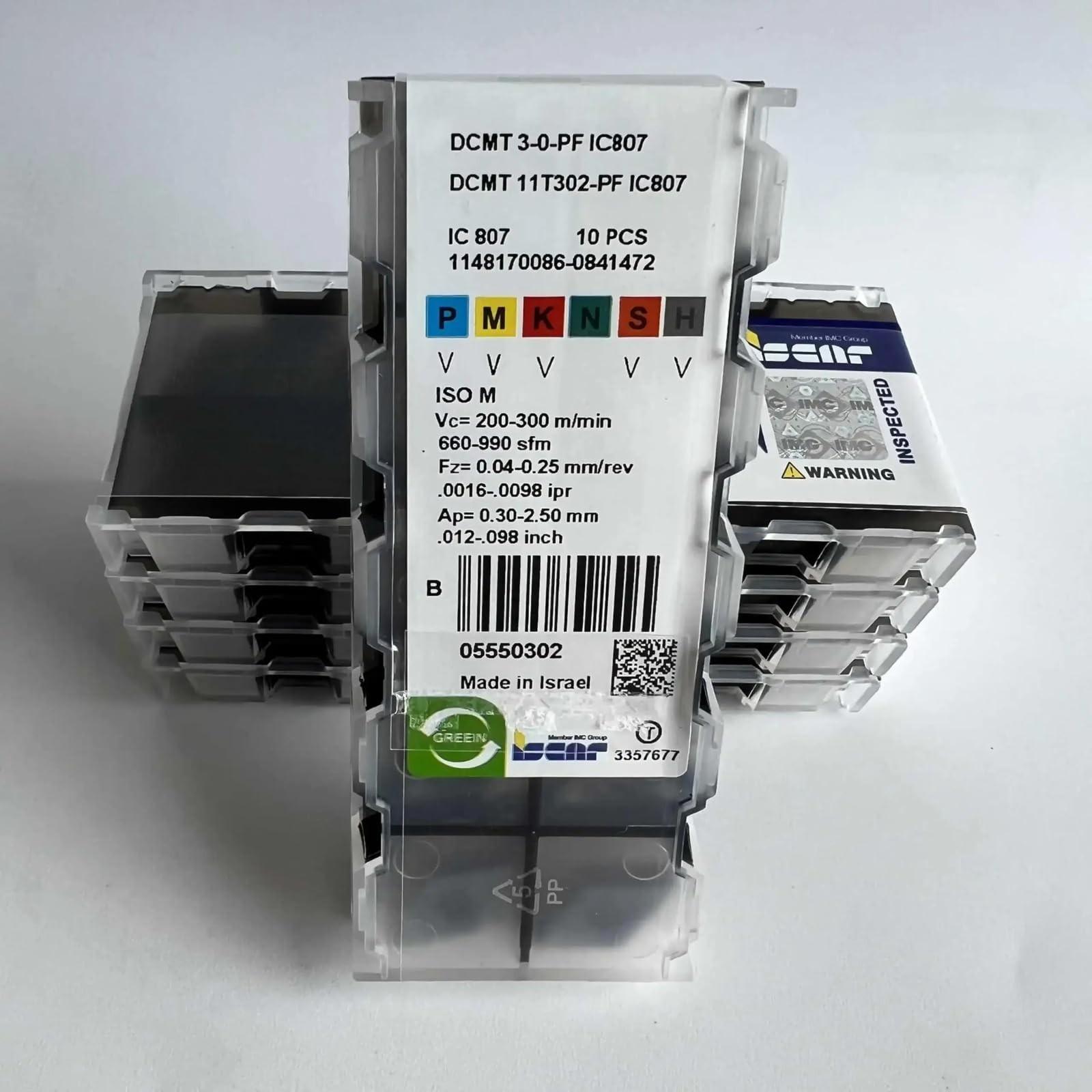 

DCMT11T302-PF IC807 /Industrial indexable Carbide Inserts 10 PCS