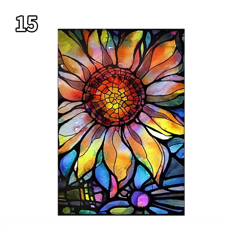 

Наклейки на стекло в стиле винтажного искусства, витражные пленки с изображением магнолии, декор для ванной комнаты, статические матовые пленки для конфиденциального стекла 40x60cm