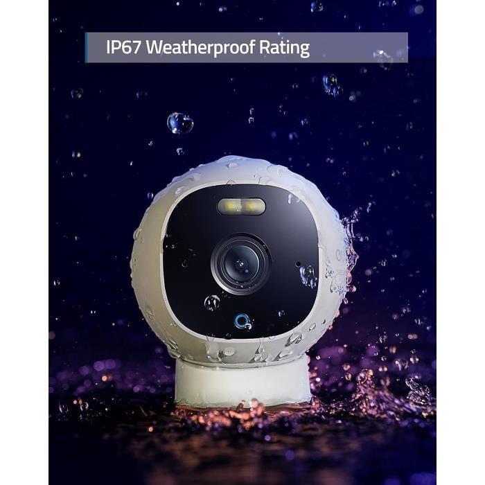Eufy Security Solo Outdoor Cam E220,Caméra de Sécurité Extérieure Filaire Tout-en-Un Résolution 2K,Projecteur,Vision Nocturne en