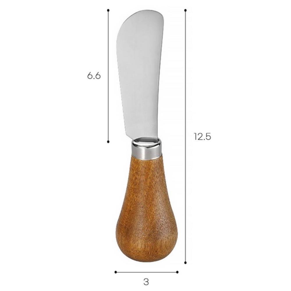 Stainless Steel & Wood Butter Knife 3-Piece Set (Butter Knife, (Blade) Knife, and Even a Fork)