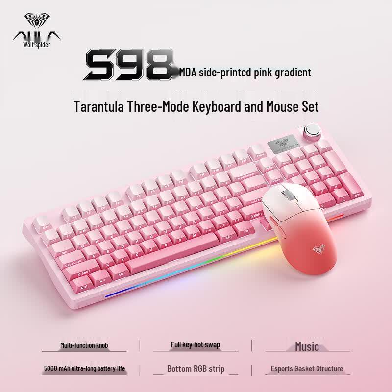 AULA S98 Three-Mode Hot-Swappable Mechanical Keyboard & Mouse Combo