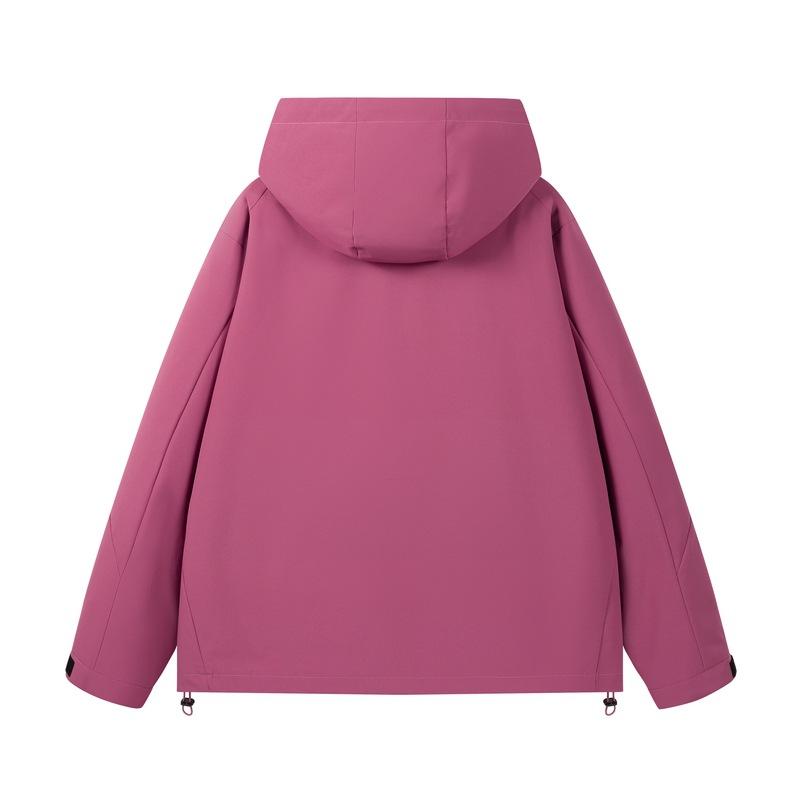Fashion Solid Color Jacket Top Outdoor Men's and Women's Same Age-reducing Versatile Coat