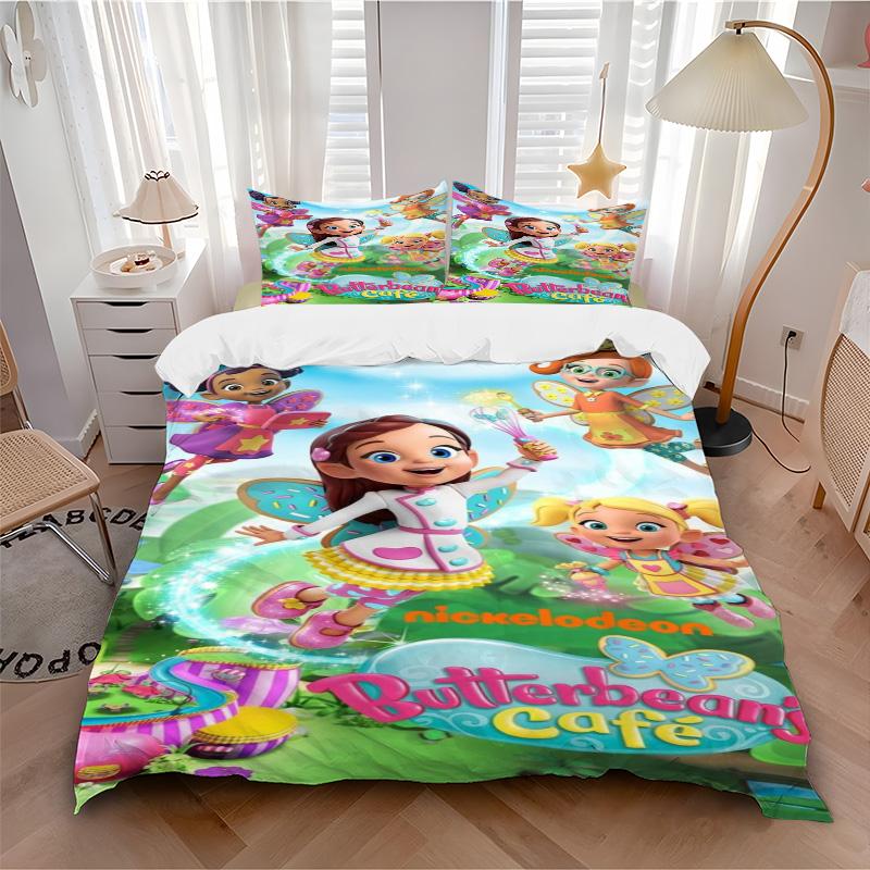 Butterbean'S Cafe Bedding 3 Piece Set HD Print Duvet Cover Pillowcases for Teens Adult Bedroom Decoration Christmas Gift
